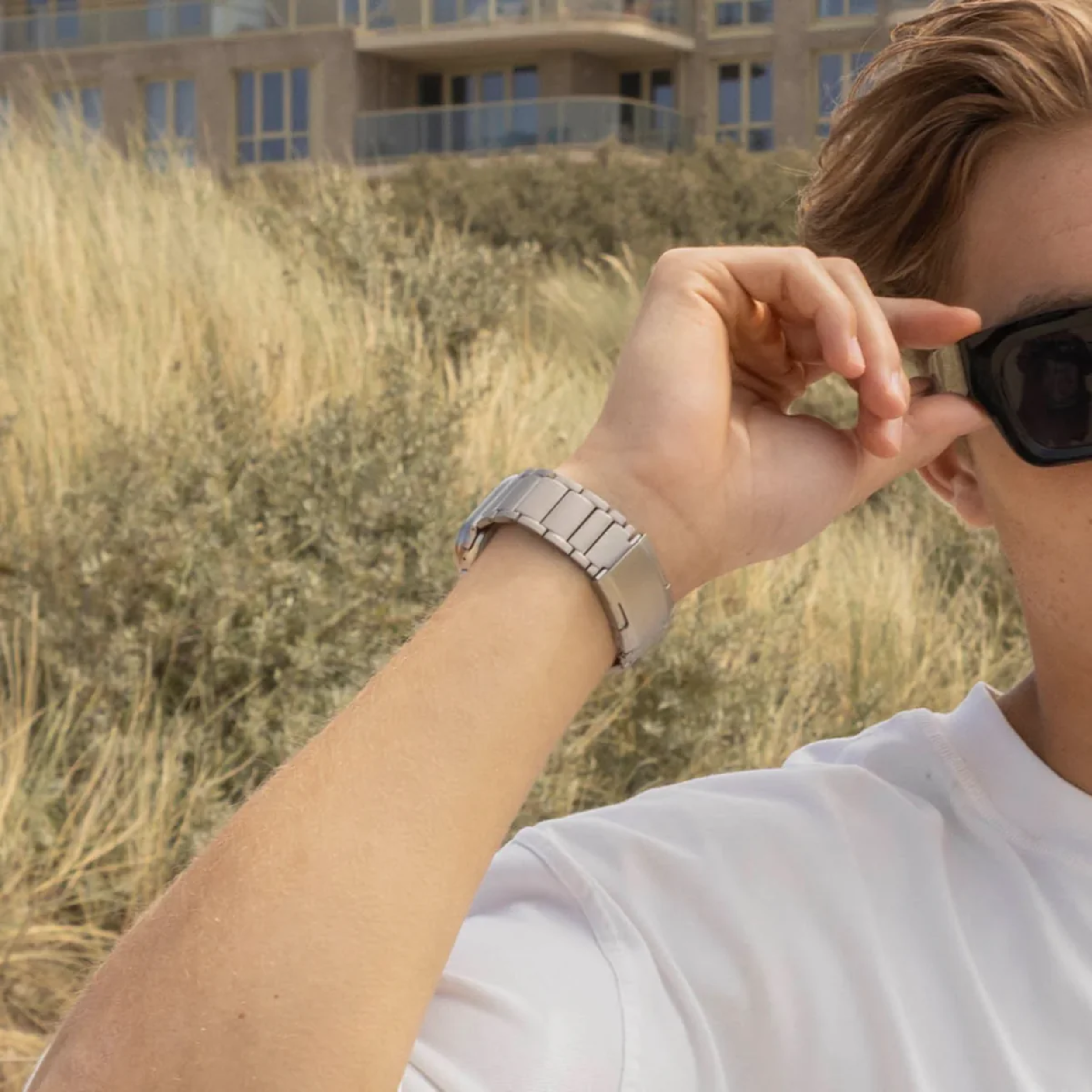 TitanCore Stainless Steel Link Strap – Apple Watch Band (Strap Only)