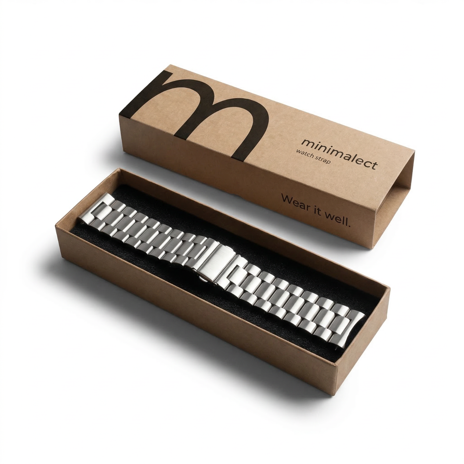 TitanCore Stainless Steel Link Strap – Apple Watch Band (Strap Only)