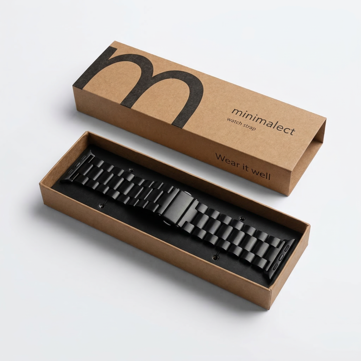 TitanCore Stainless Steel Link Strap – Apple Watch Band (Strap Only)