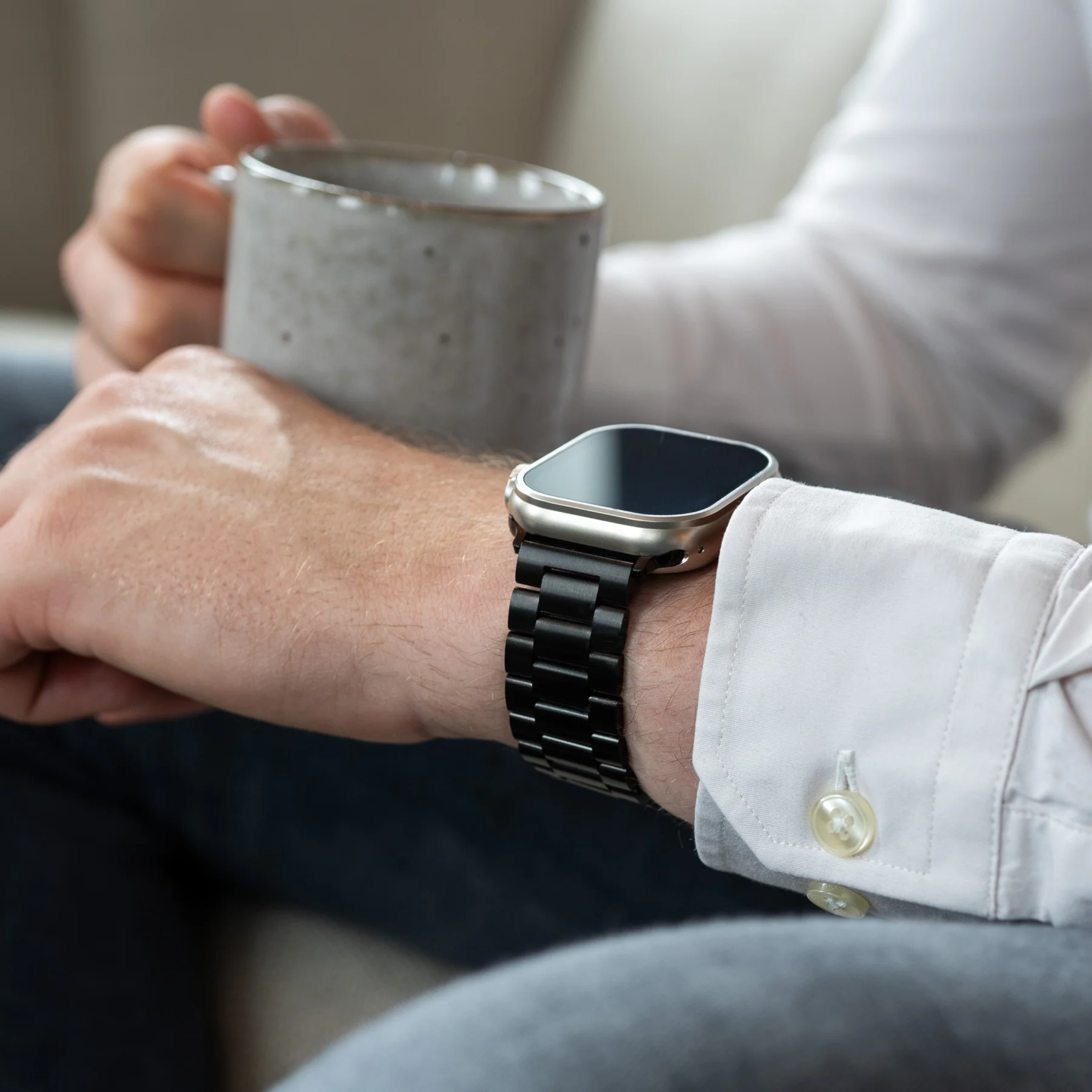 TitanCore Stainless Steel Link Strap – Apple Watch Band (Strap Only)