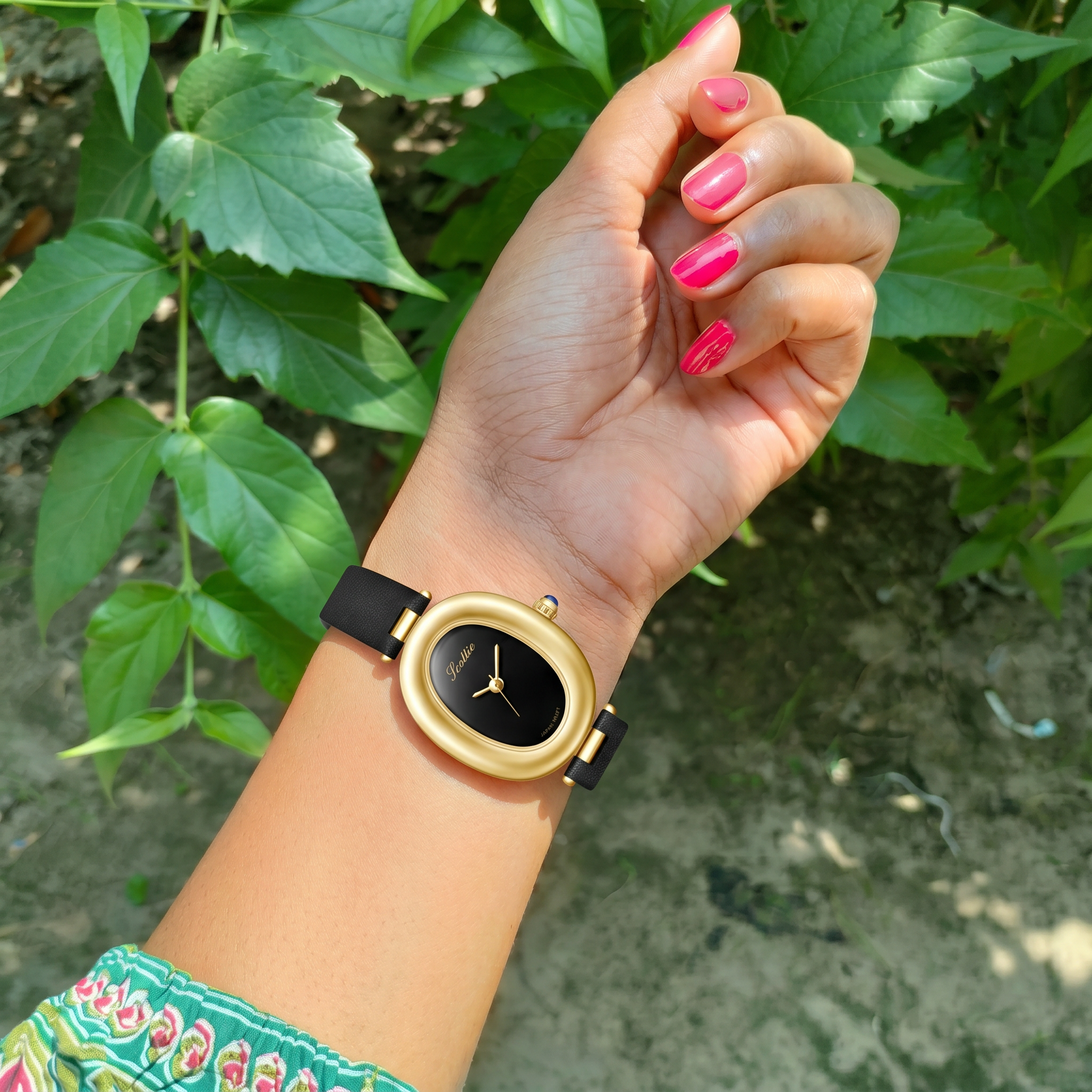 Luvier™ Veloura Luxe Oval Leather Watch
