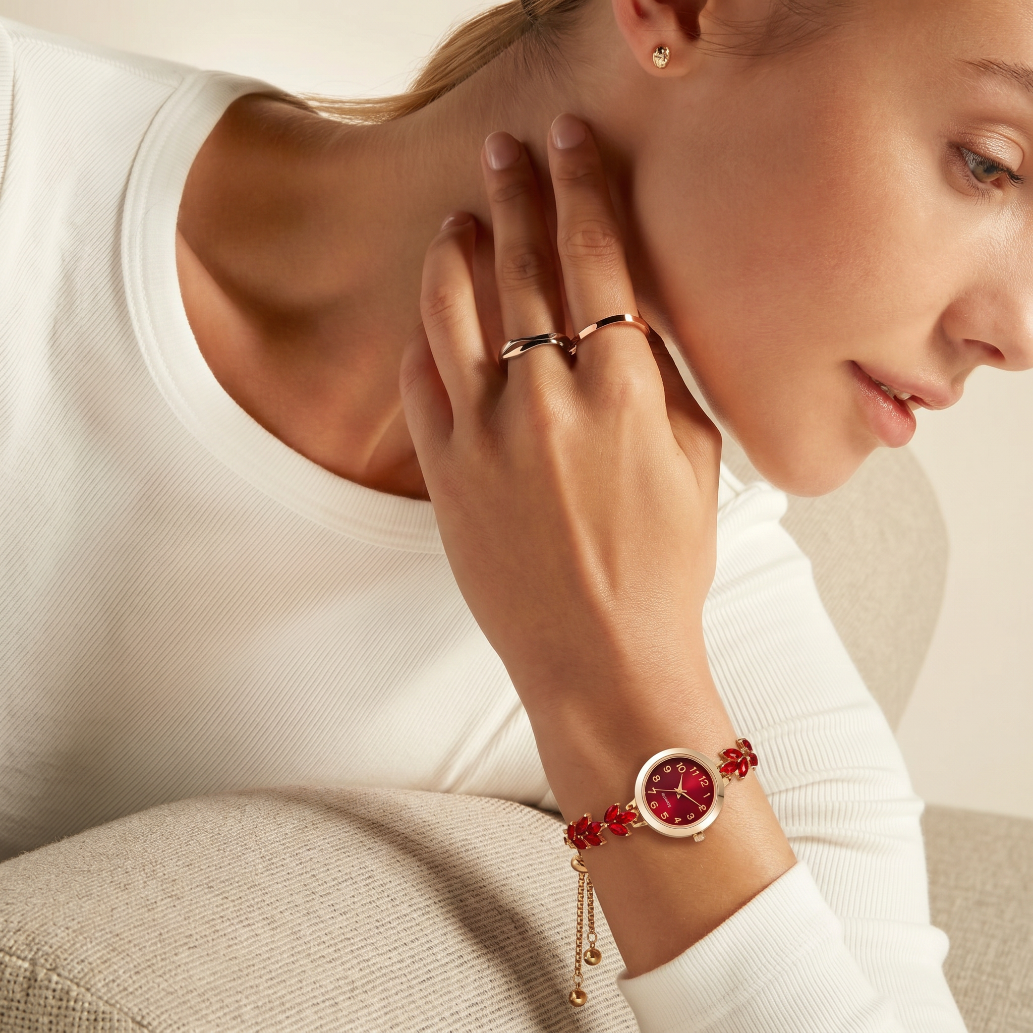 Aurelia™ Flora Charm Bracelet Watch