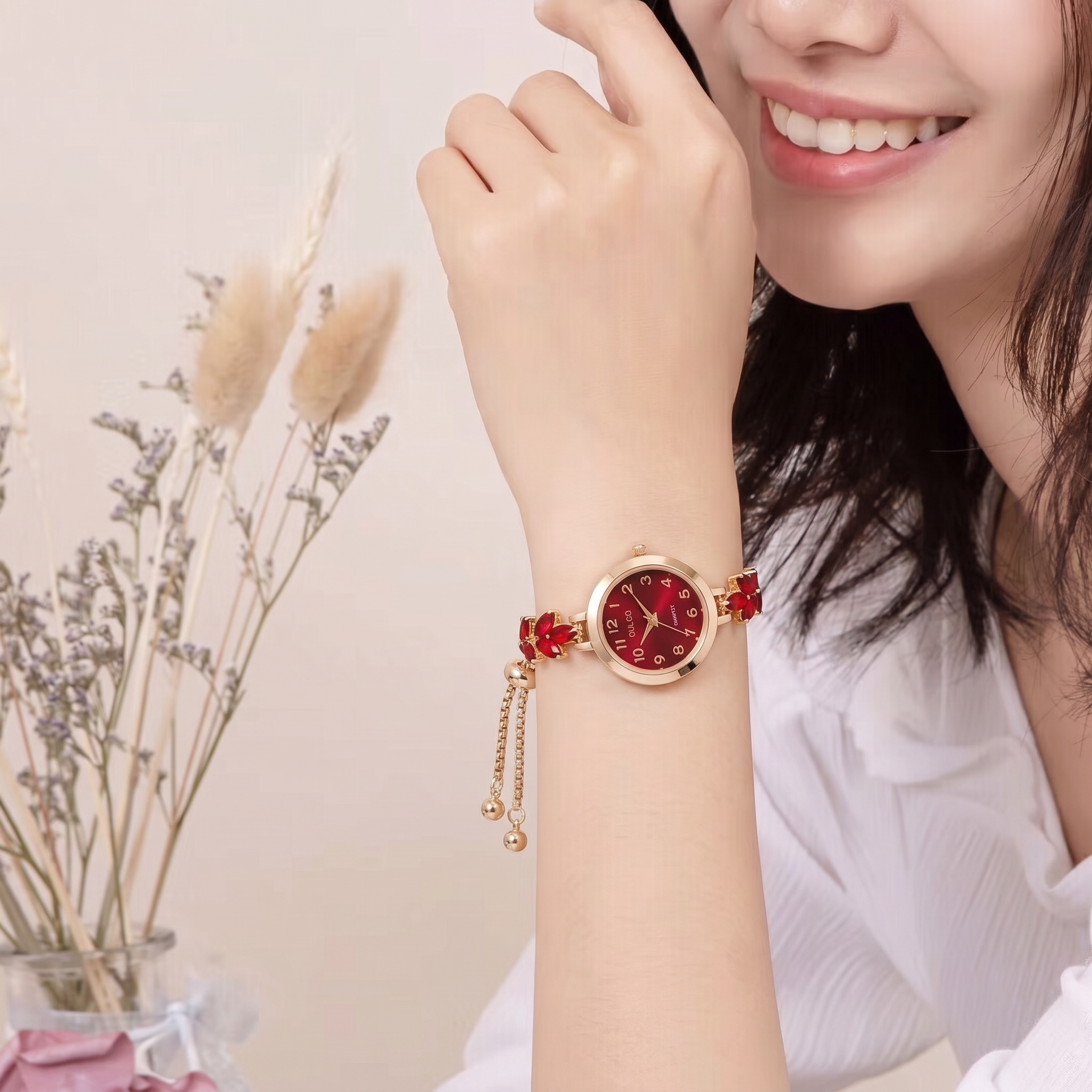Aurelia™ Flora Charm Bracelet Watch