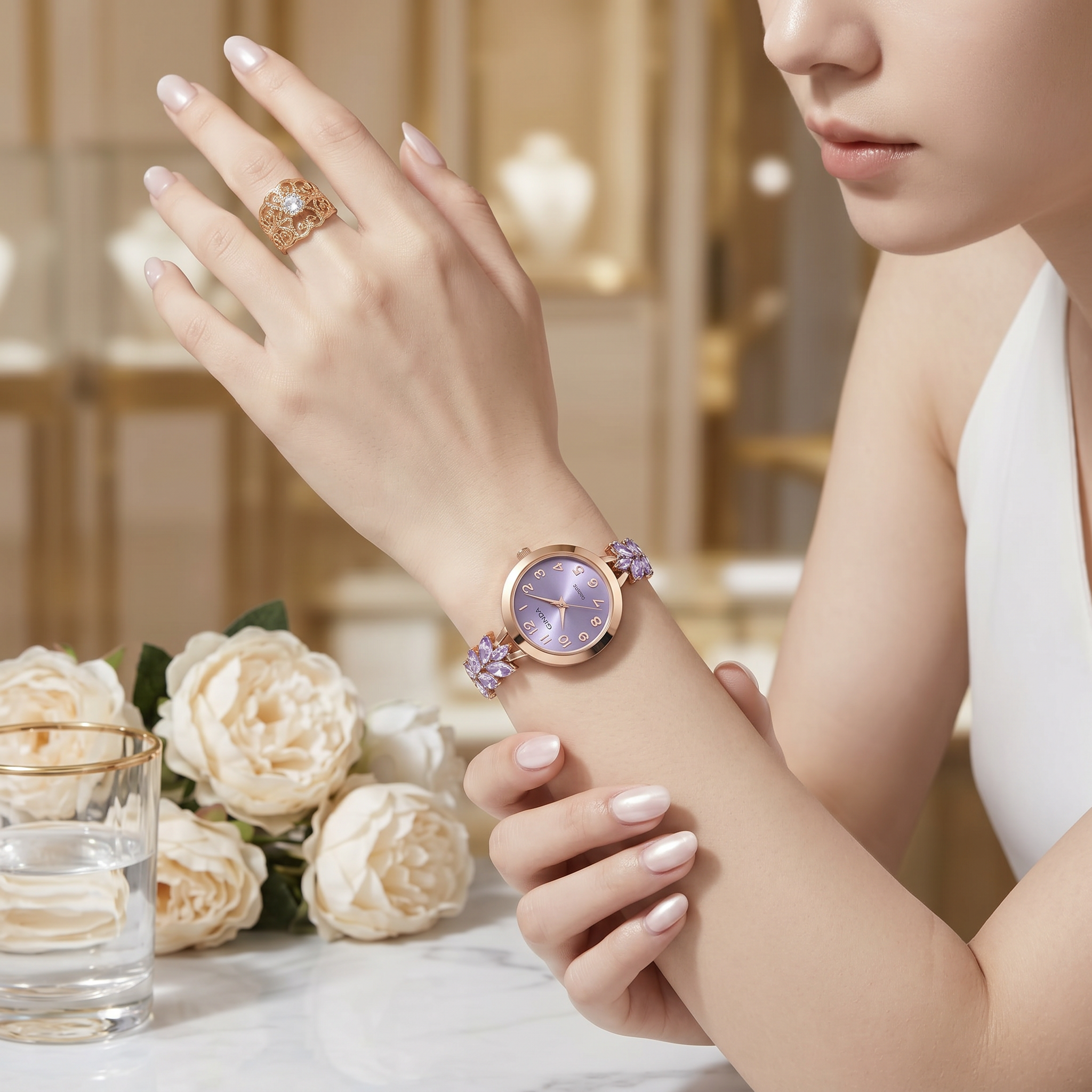 Aurelia™ Flora Charm Bracelet Watch