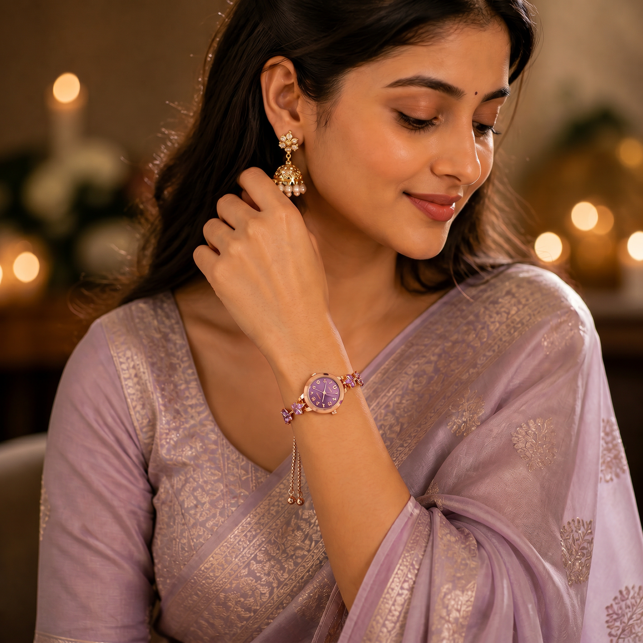 Aurelia™ Flora Charm Bracelet Watch