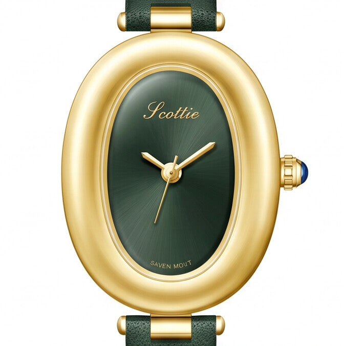 Luvier™ Veloura Luxe Oval Leather Watch