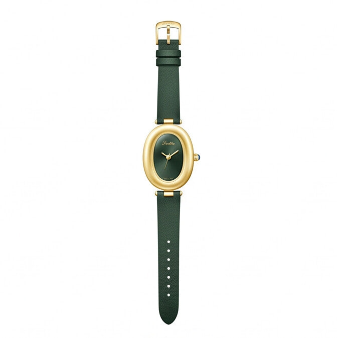 Luvier™ Veloura Luxe Oval Leather Watch