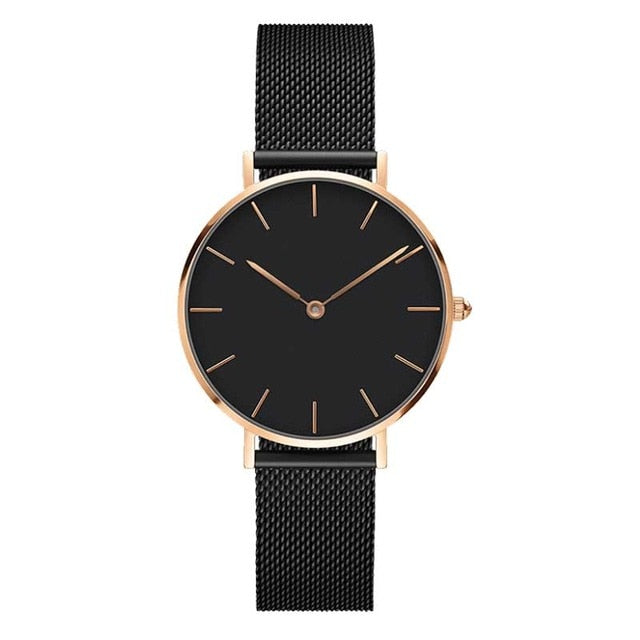 Women Stainless Steel Strap Quartz Wrist Luxury Watch