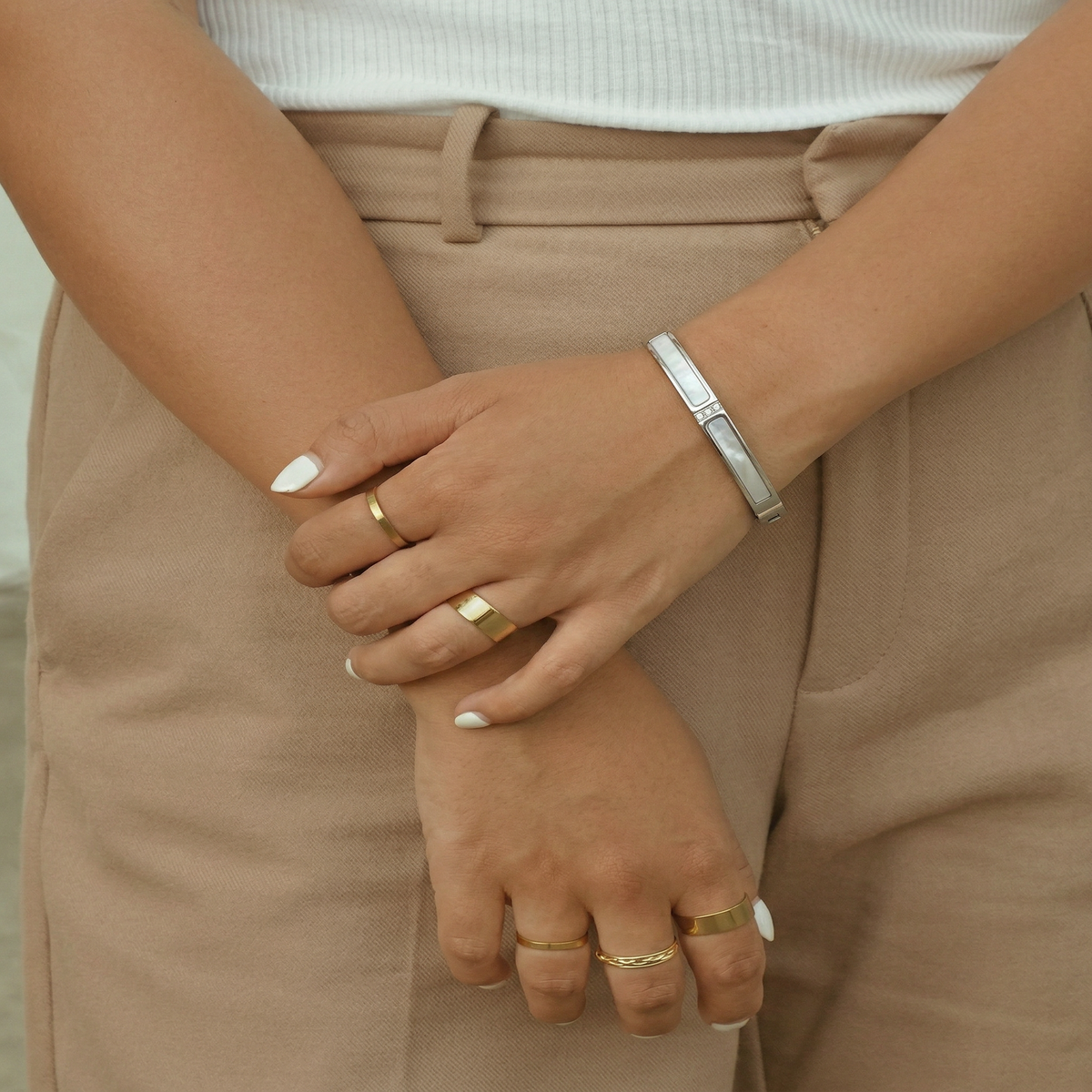 Aurelia™ Waterproof Gold Cuff Bangle