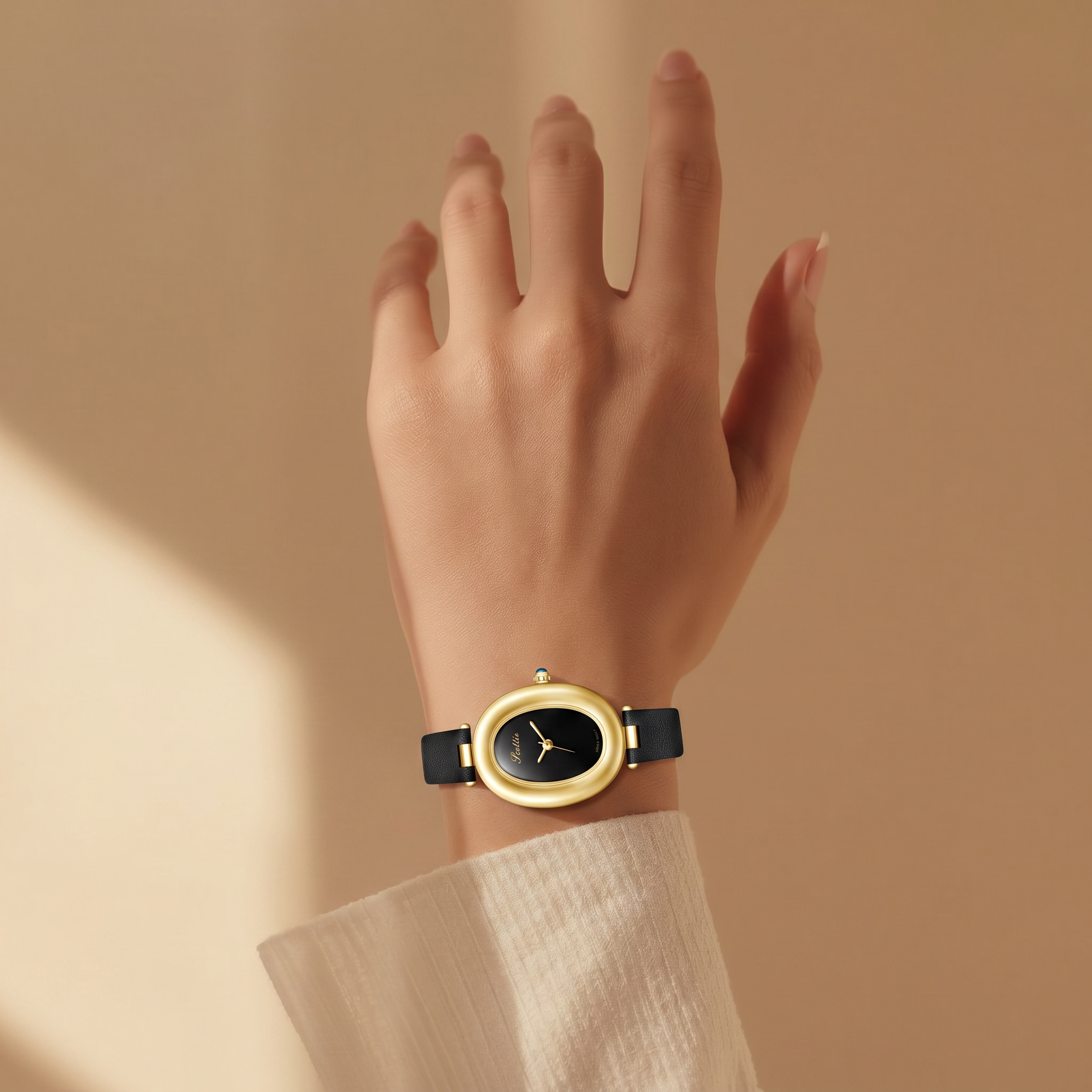 Luvier™ Veloura Luxe Oval Leather Watch