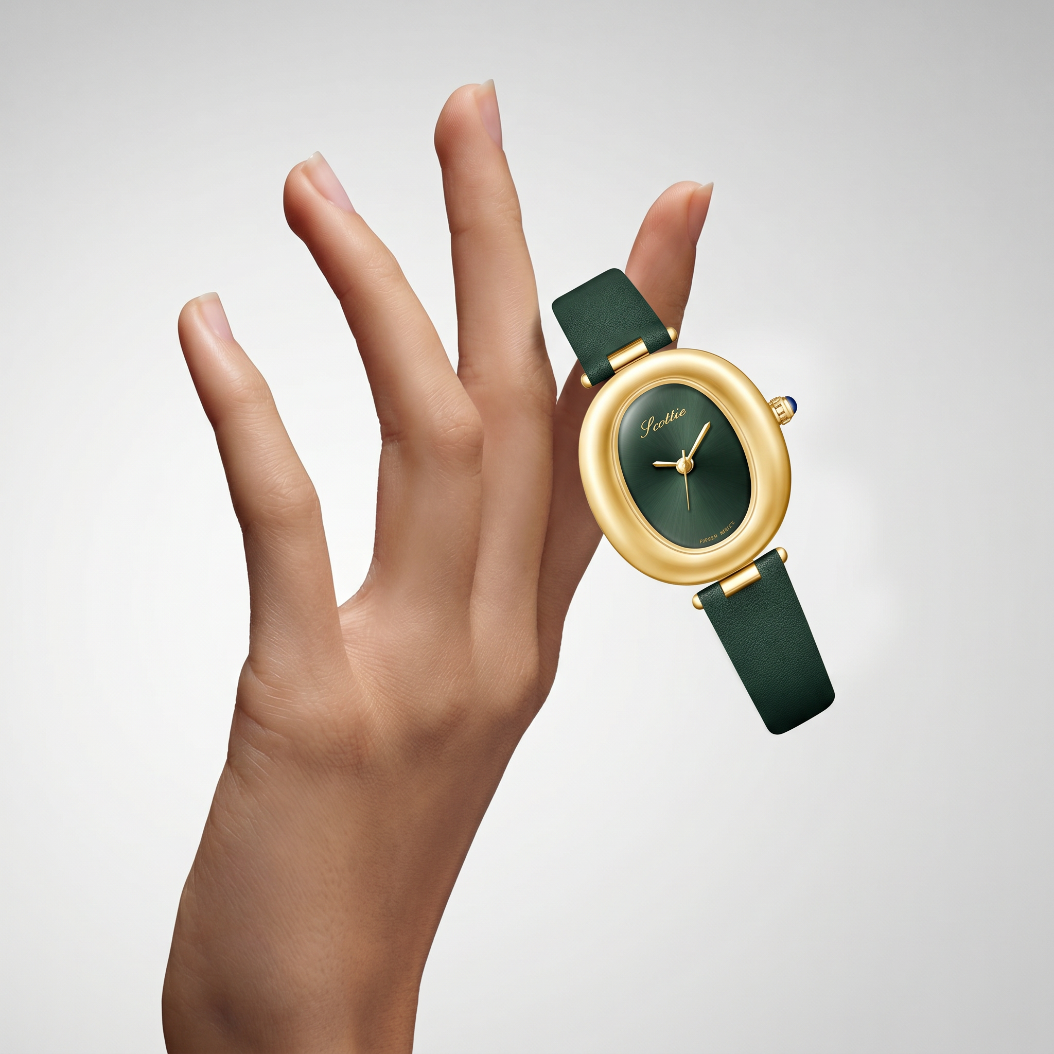 Luvier™ Veloura Luxe Oval Leather Watch