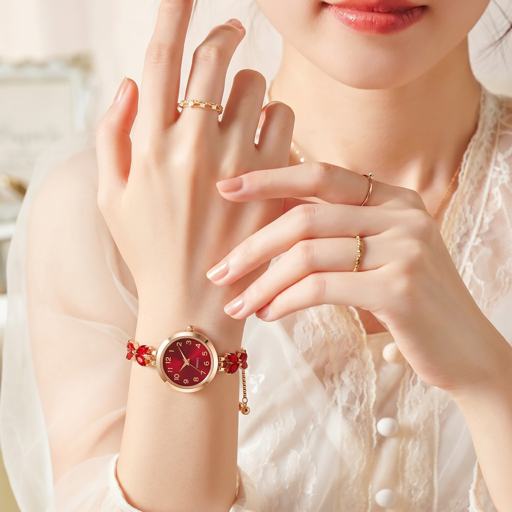 Aurelia™ Flora Charm Bracelet Watch