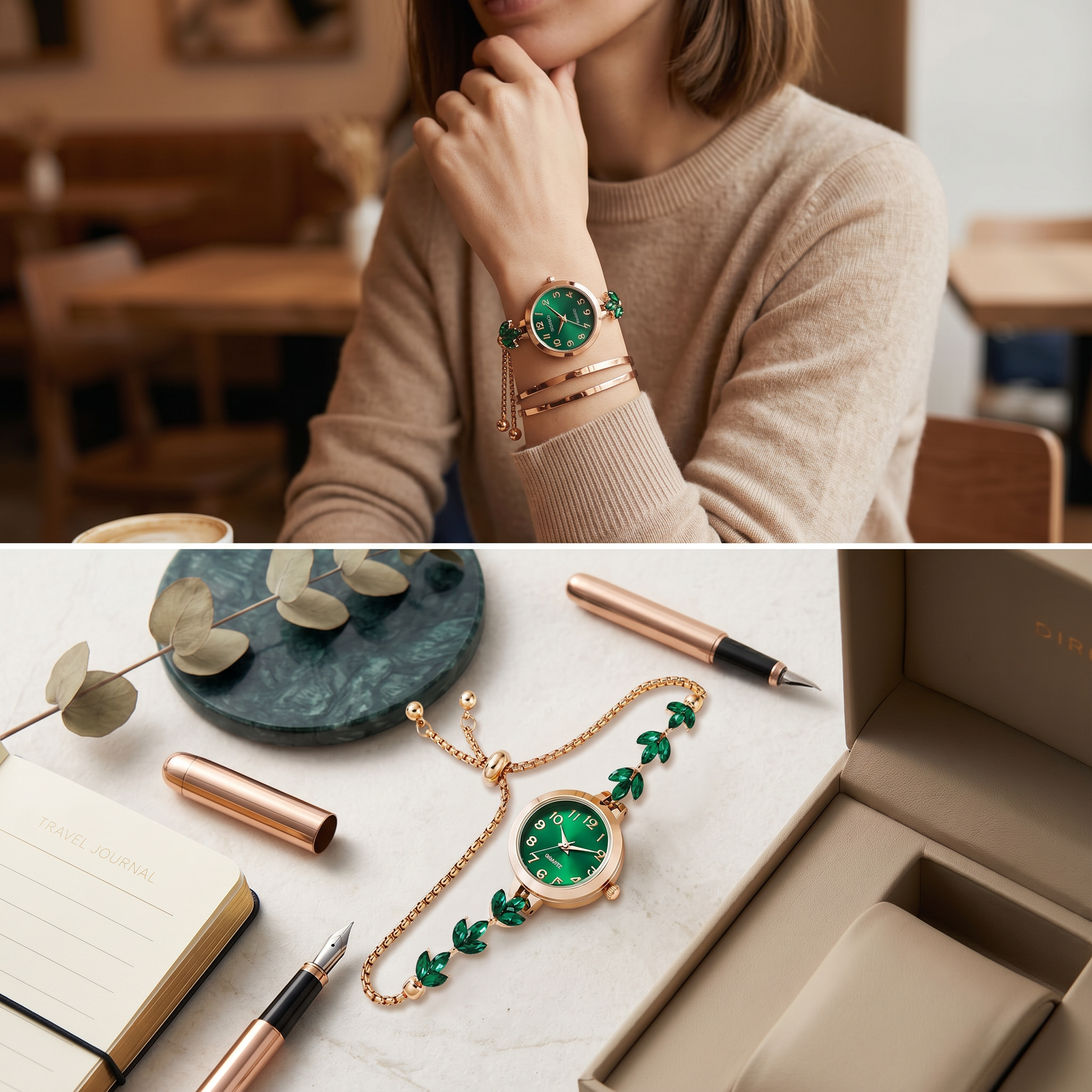 Aurelia™ Flora Charm Bracelet Watch