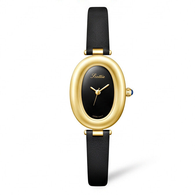 Luvier™ Veloura Luxe Oval Leather Watch