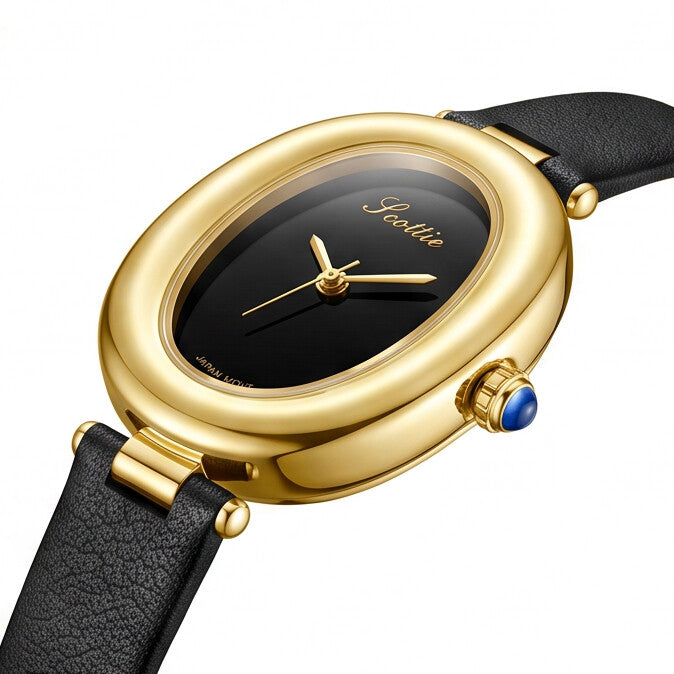 Luvier™ Veloura Luxe Oval Leather Watch