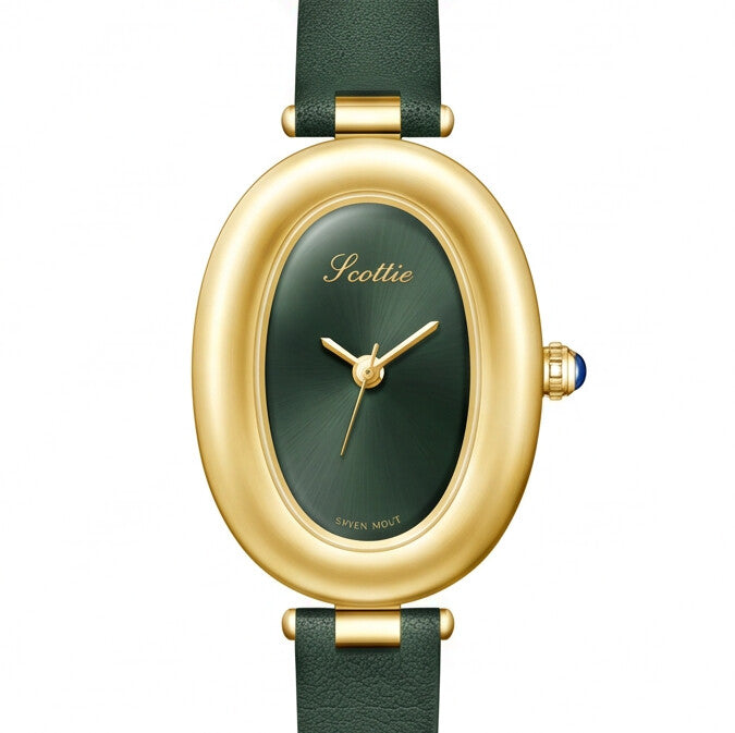 Luvier™ Veloura Luxe Oval Leather Watch