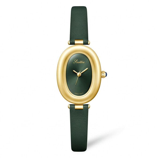 Luvier™ Veloura Luxe Oval Leather Watch