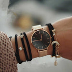 Women Stainless Steel Strap Quartz Wrist Luxury Watch