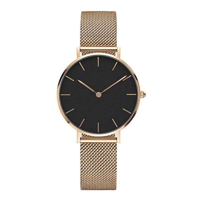 Women Stainless Steel Strap Quartz Wrist Luxury Watch