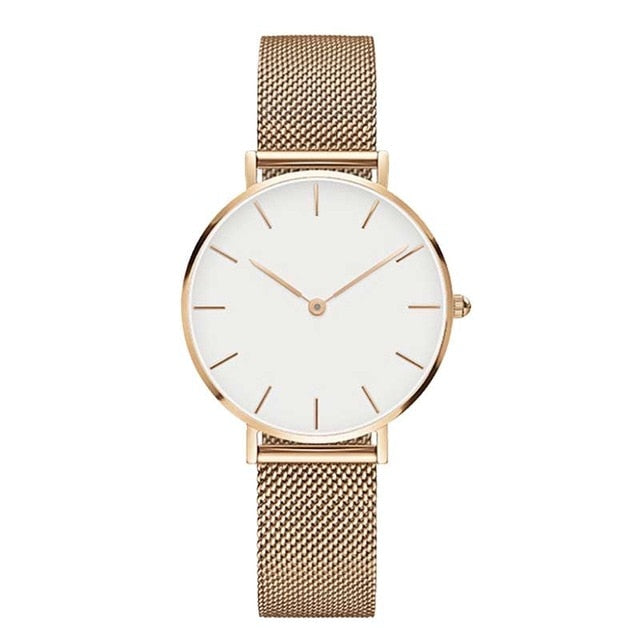 Women Stainless Steel Strap Quartz Wrist Luxury Watch