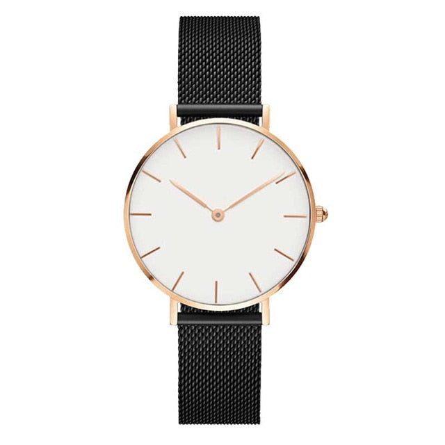 Women Stainless Steel Strap Quartz Wrist Luxury Watch